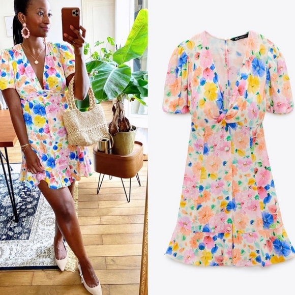 Printed Mini Dress Zara - Picture 4 of 12